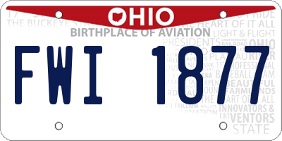 OH license plate FWI1877