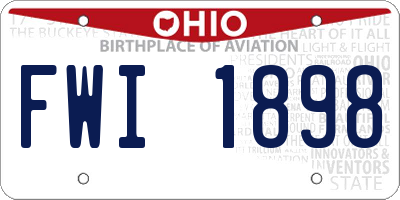 OH license plate FWI1898
