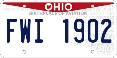 OH license plate FWI1902