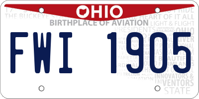 OH license plate FWI1905