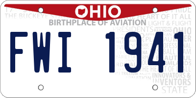 OH license plate FWI1941
