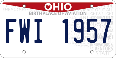 OH license plate FWI1957
