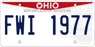 OH license plate FWI1977