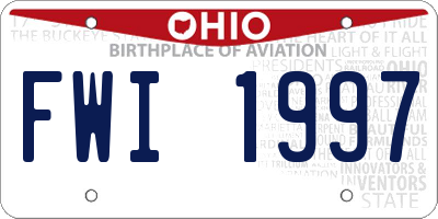 OH license plate FWI1997