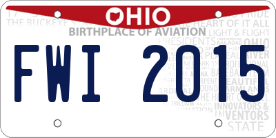 OH license plate FWI2015