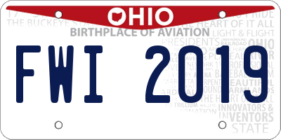 OH license plate FWI2019