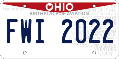 OH license plate FWI2022