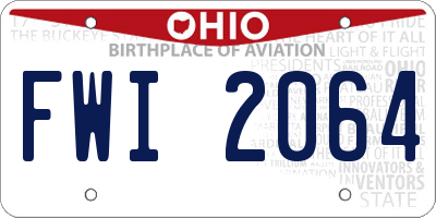 OH license plate FWI2064
