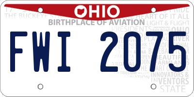 OH license plate FWI2075
