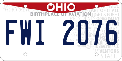 OH license plate FWI2076