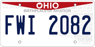 OH license plate FWI2082