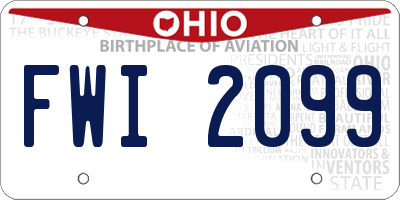 OH license plate FWI2099
