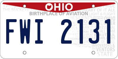 OH license plate FWI2131