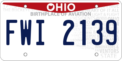 OH license plate FWI2139