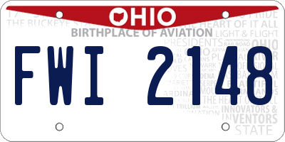 OH license plate FWI2148