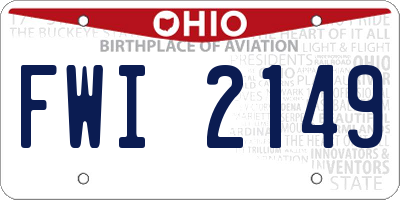 OH license plate FWI2149