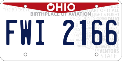 OH license plate FWI2166