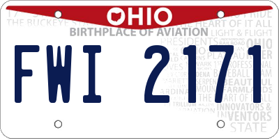 OH license plate FWI2171