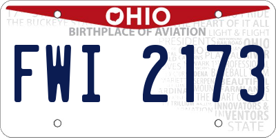 OH license plate FWI2173