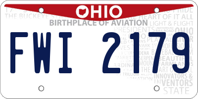 OH license plate FWI2179