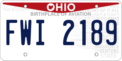OH license plate FWI2189