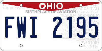 OH license plate FWI2195