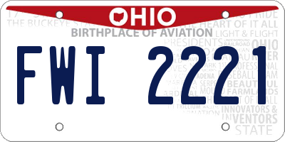 OH license plate FWI2221