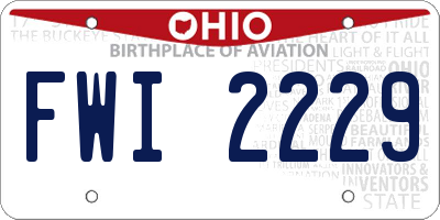 OH license plate FWI2229