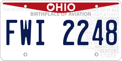 OH license plate FWI2248