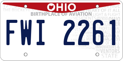 OH license plate FWI2261