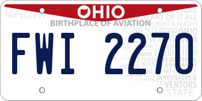 OH license plate FWI2270