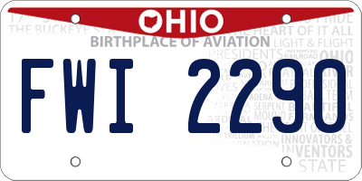 OH license plate FWI2290