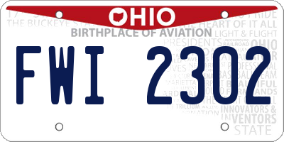 OH license plate FWI2302