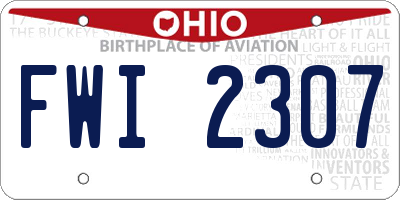 OH license plate FWI2307