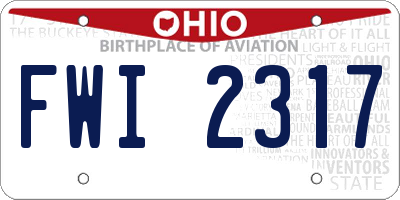 OH license plate FWI2317