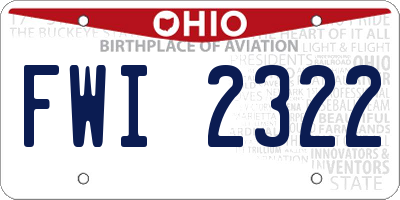 OH license plate FWI2322