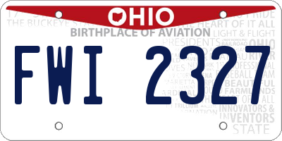 OH license plate FWI2327
