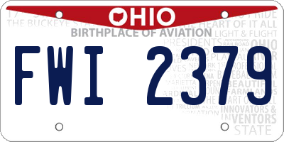 OH license plate FWI2379