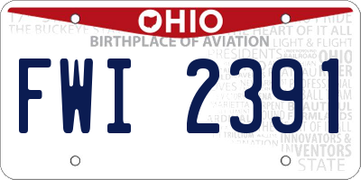 OH license plate FWI2391