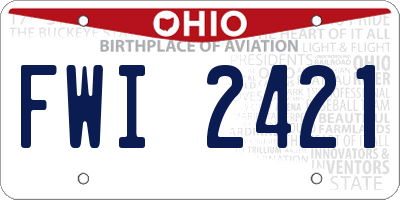 OH license plate FWI2421