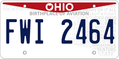 OH license plate FWI2464