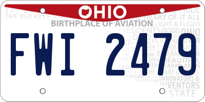 OH license plate FWI2479