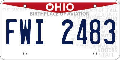 OH license plate FWI2483