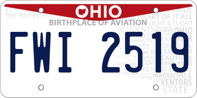 OH license plate FWI2519