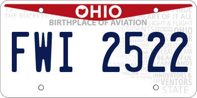 OH license plate FWI2522