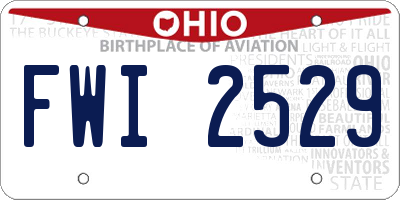 OH license plate FWI2529