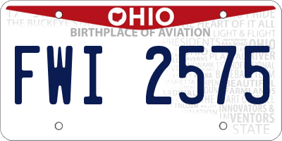 OH license plate FWI2575