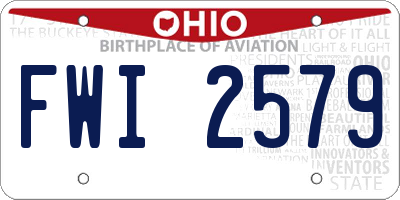 OH license plate FWI2579