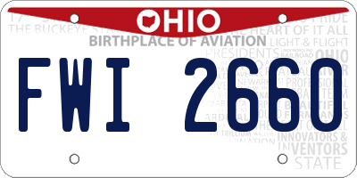 OH license plate FWI2660