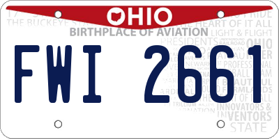 OH license plate FWI2661